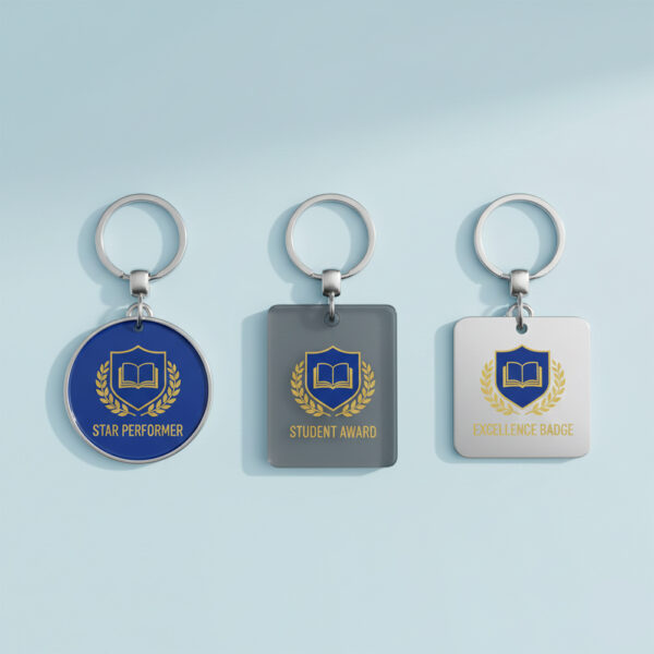Personalized School Logo Keychains